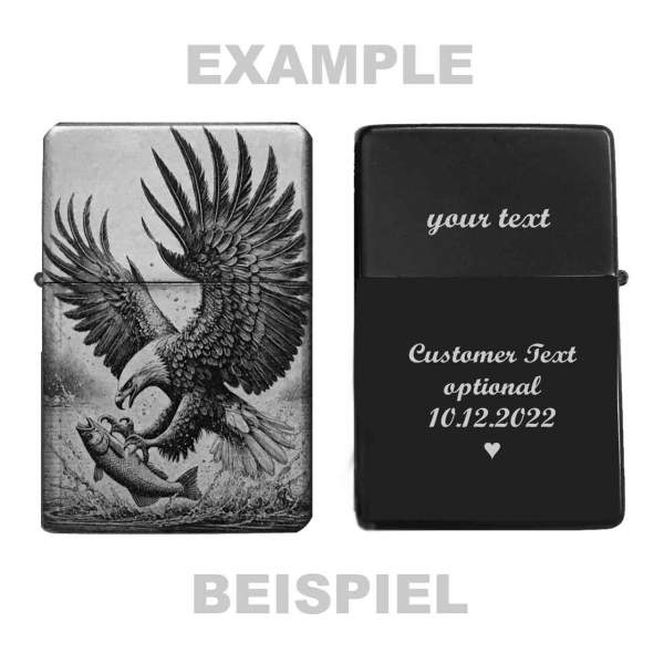 Feuerzeug Adler Jagd – personalisierbar