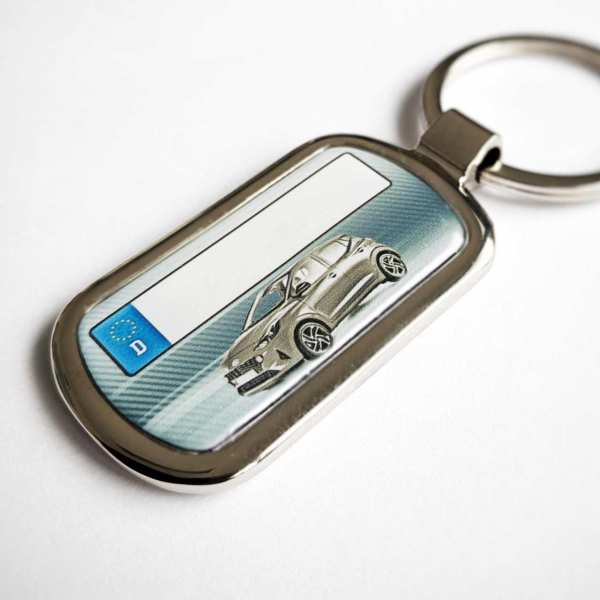 Hyundai i10 mit Kennzeichen Schlüsselanhänger personalisiert Fotodruck mit Gravur auf der Rückseite