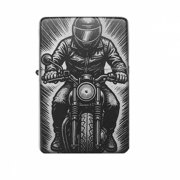 Sturmfeuerzeug "Biker Silhouette" – personalisierbar