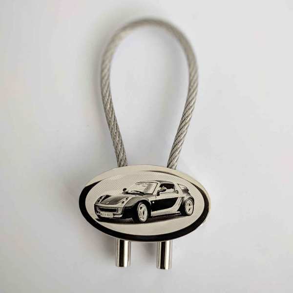 Smart Roadster Schlüsselanhänger personalisiert - original Fotogravur