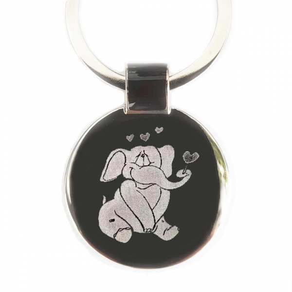 Love Liebes Elefant Schlüsselanhänger personalisiert mit Gravur