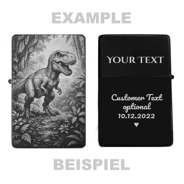 Feuerzeug T-Rex Dino Dinosaurier – personalisierbar