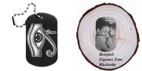 Auge des Horus Dog Tag Anhänger optional personalisiert