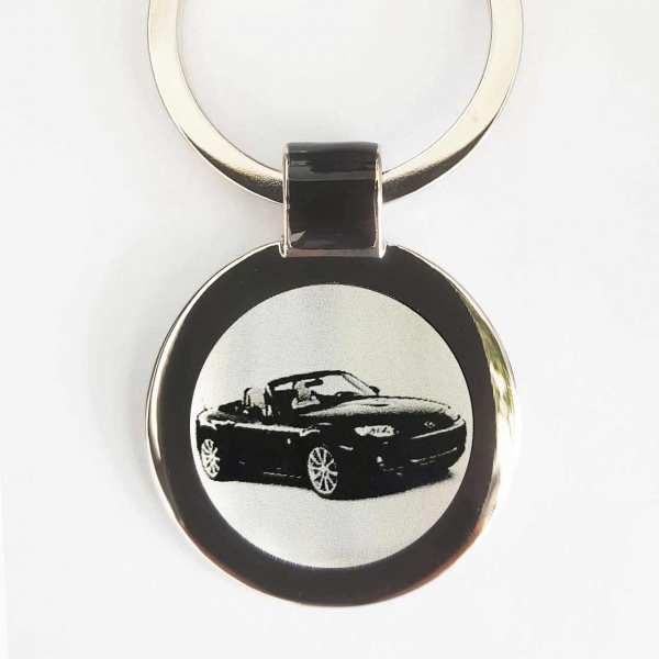 Mazda MX5 Schlüsselanhänger personalisiert mit Gravur