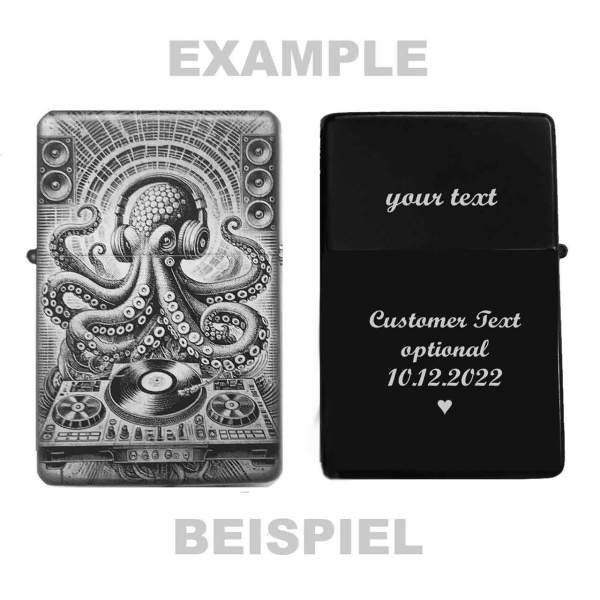 Feuerzeug DJ Octopus DJ Geschenk – personalisierbar
