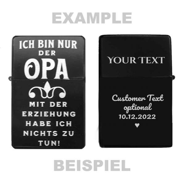 Opa Spruch Feuerzeug optional personalisiert