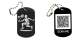 Vorschau: Badminton Schlüsselanhänger personalisierbar - Dogtag auch mit QR Code oder Foto