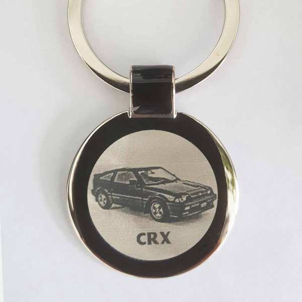 Honda CRX Schlüsselanhänger personalisiert mit Gravur