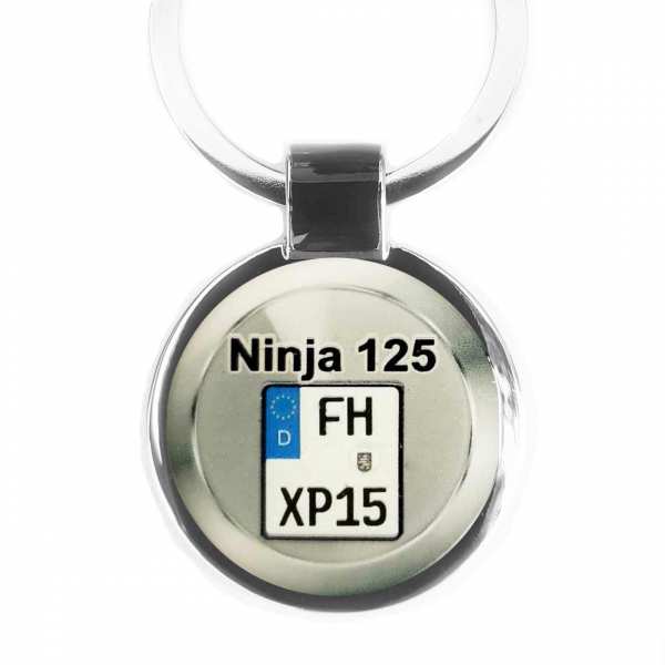 Kawasaki Ninja 125 Kennzeichen Schlüsselanhänger personalisiert & Gravur