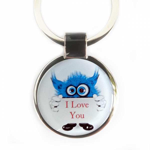Monster Liebesgeschenk Schlüsselanhänger personalisiert mit Gravur