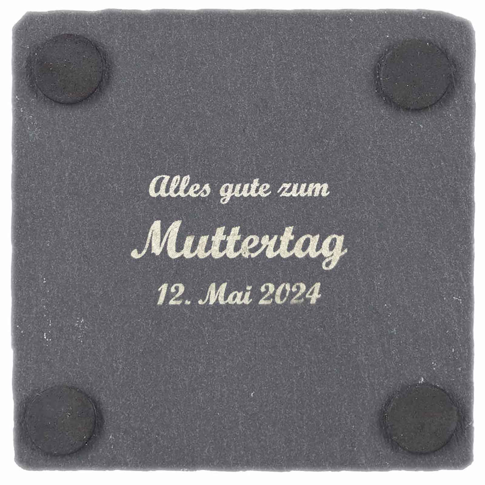 Set Best Mom Schiefer-Untersetzer personalisiertes Geschenk Muttertag  quadratisch