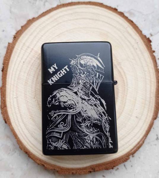 Knight lighter with text engraving on request