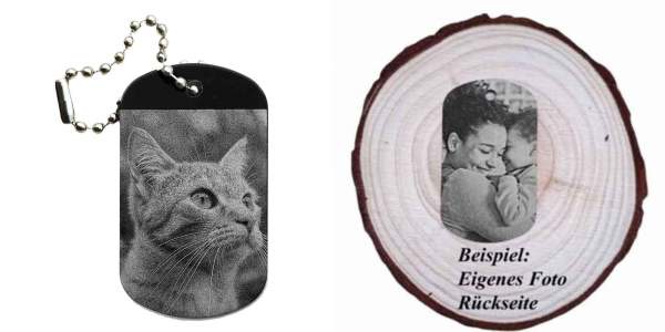 Katzen Foto Dogtag Schlüsselanhänger Alu mit Foto und Gravur Katze Hunde Haustiere