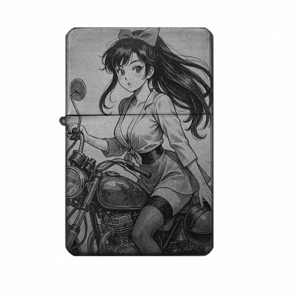 Sturmfeuerzeug "Anime Bike Girl" – personalisierbar