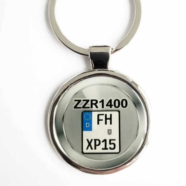 Kawasaki ZZR1400 Kennzeichen Schlüsselanhänger personalisiert & Gravur