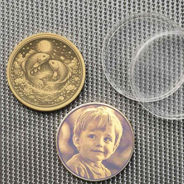 Pièce de zodiaque personnalisée Poissons  Talisman