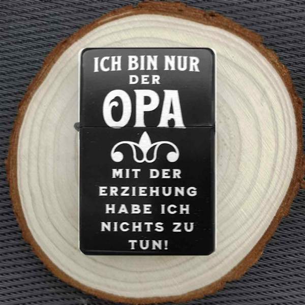 Opa Spruch Feuerzeug optional personalisiert