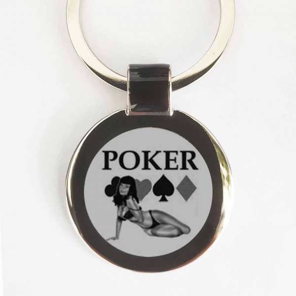 Poker Talisman Gravur Schlüsselanhänger personalisiert mit Gravur