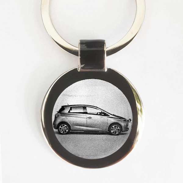 Renault Zoe Gravur Schlüsselanhänger personalisiert - original Fotogravur