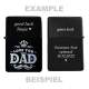 Vorschau: Vatertag Feuerzeug mit Gravur personalisiertes Geschenk Papa love you dad