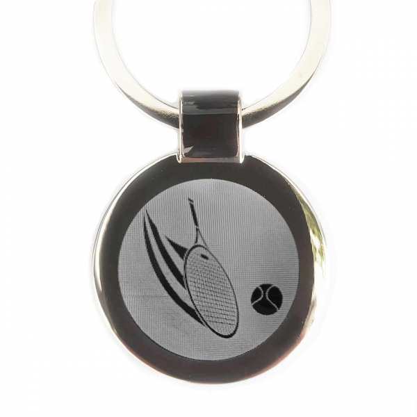 Tennis Schläger Schlüsselanhänger personalisiert mit Gravur