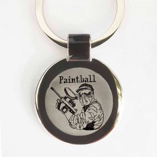 Paintball Schlüsselanhänger personalisiert mit Gravur