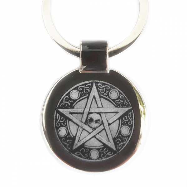 Keltisches Pentagramm Schlüsselanhänger personalisiert mit Gravur