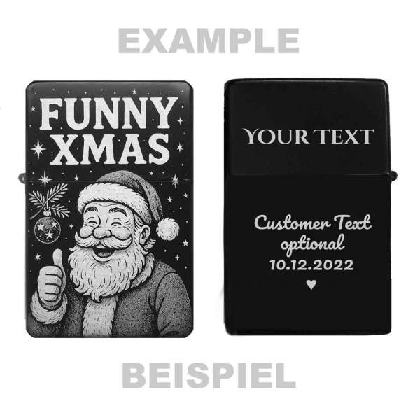 Funny Xmas Feuerzeug optional personalisiert