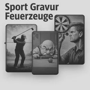 Feuerzeuge mit Sport Gravurmotiv