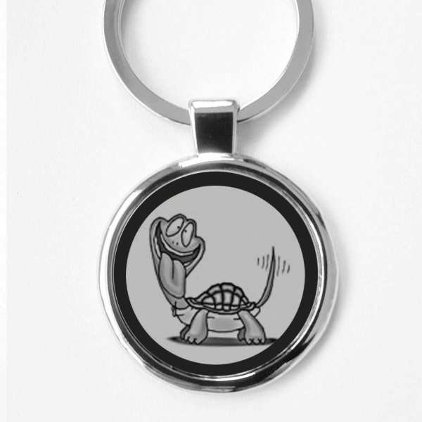 Schildkröte Comic Schlüsselanhänger personalisiert mit Gravur