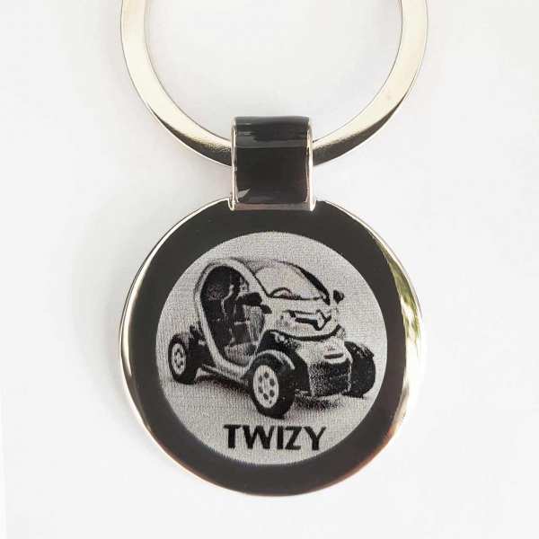 Renault Twizy Schlüsselanhänger personalisiert - original Fotogravur