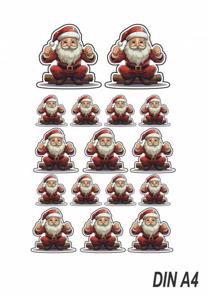 16 Weihnachtsmann Sticker