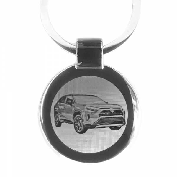 Toyota RAV4 Auto Schlüsselanhänger Fotogravur personalisiert