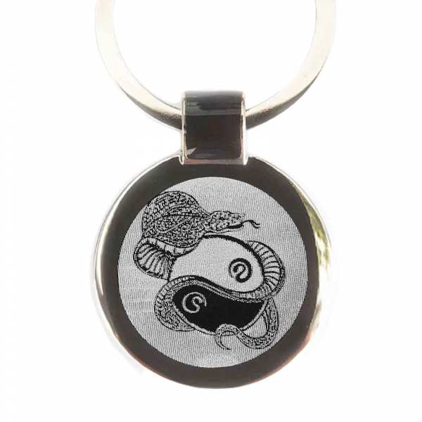 Schlüsselanhänger Yin Yang mit Gravur