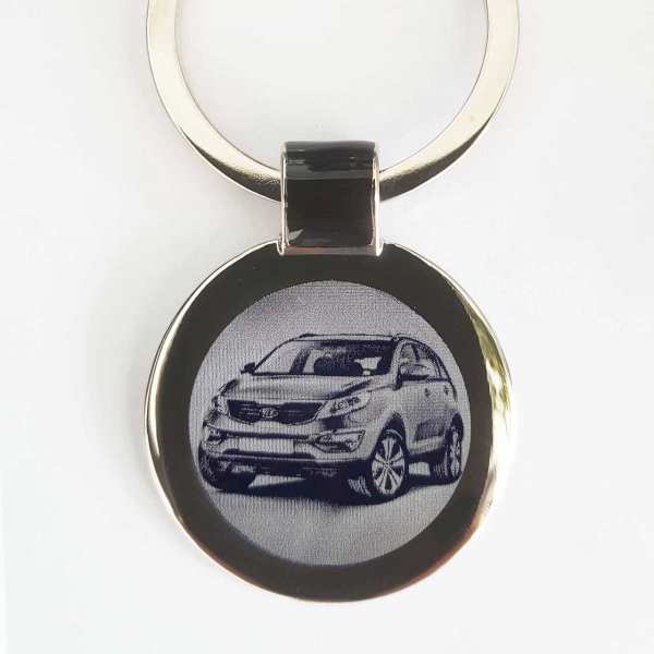 Kia Sportage 2014 Schlüsselanhänger personalisiert - original Fotogravur