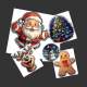 Vorschau: Hochwertige Weihnachts Sticker - 12 große dekorative Folien-Aufkleber selbstklebend