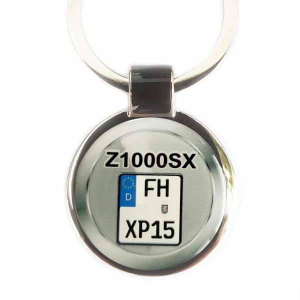 Kawasaki Z1000SX Kennzeichen Schlüsselanhänger personalisiert & Gravur