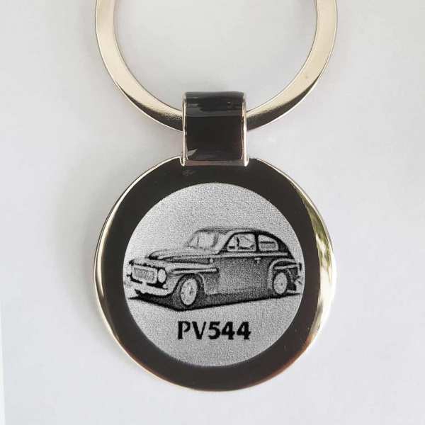Volvo PV544 Gravur Schlüsselanhänger personalisiert - original Fotogravur