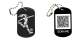 Vorschau: Fussballerin Schlüsselanhänger personalisierbar - Dogtag auch mit QR Code oder Foto
