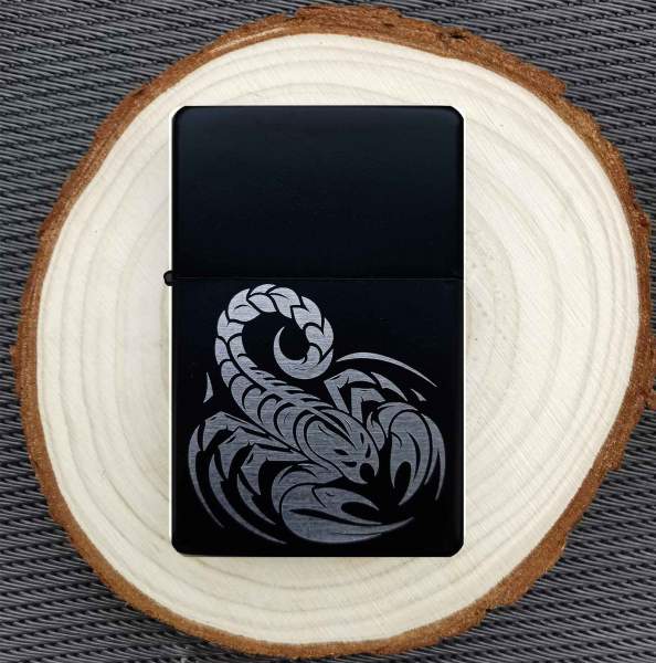 Skorpion Sternzeichen Feuerzeug Glücksbringer mit Gravur personalisiertes Geschenk