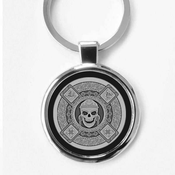 Aztekischer Gott des Todes Talisman Schlüsselanhänger personalisiert