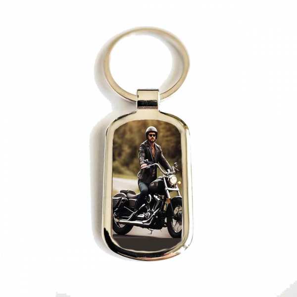 Motorrad-Schlüsselanhänger mit 3D-Fotobeschichtung