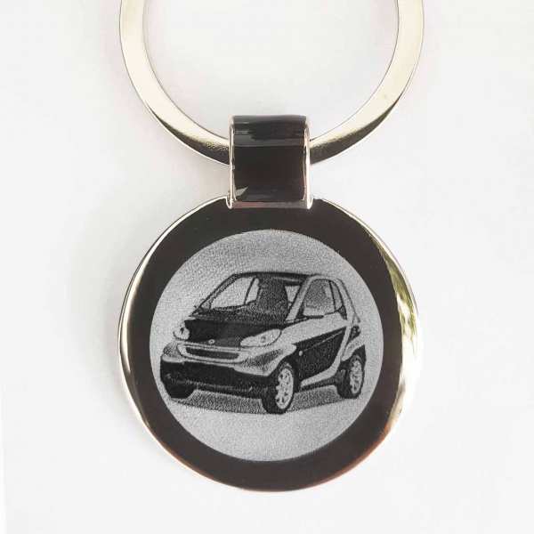 Smart ForTwo Schlüsselanhänger personalisiert mit Gravur