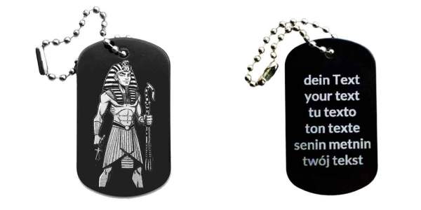 Pharao Dog Tag Anhänger optional personalisiert |