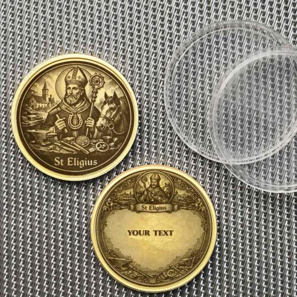 Schutzpatron St. Eligius Münze mit Gravur optional
