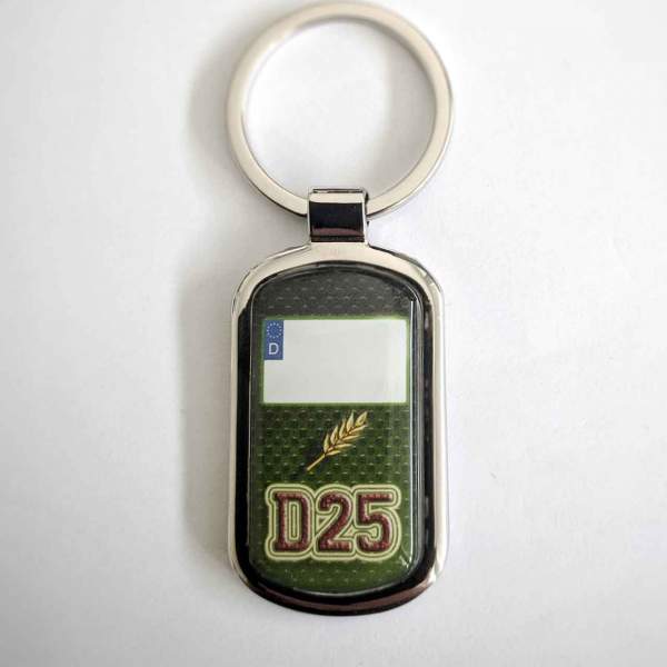 Deutz D25 Schlüsselanhänger mit Kennzeichen mit Gravur