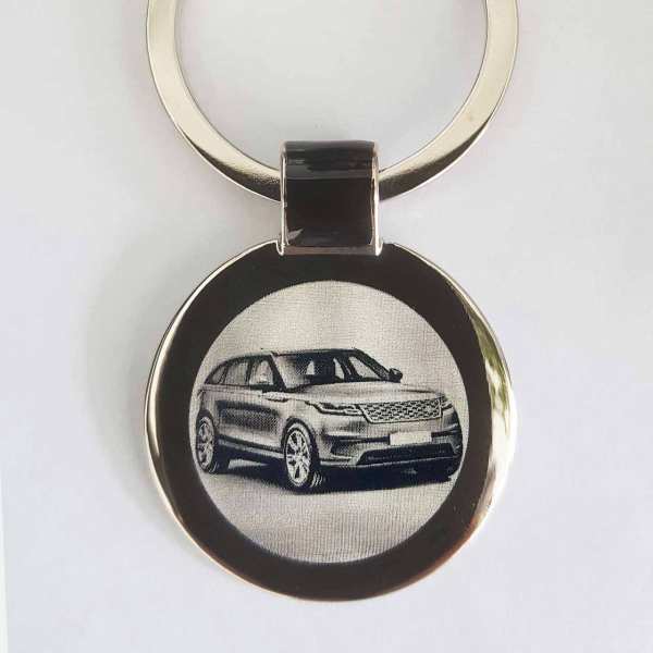 Range Rover Velar Schlüsselanhänger personalisiert - original Fotogravur