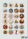 Vorschau: Vintage Weihnachtssticker Adventskalender Dekoration 24 Sticker
