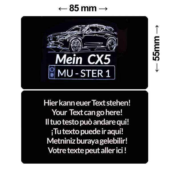 CX-5 Zubehör Visitenkarte personalisierbar