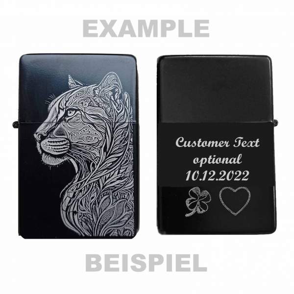 Puma Wildcat Lighter Lineart optionally personalized with your engraved text on the back